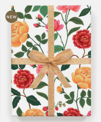 Roses Wrapping Sheet (Roll of 3)|Rifle Paper