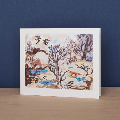 Winter Fox And Crows