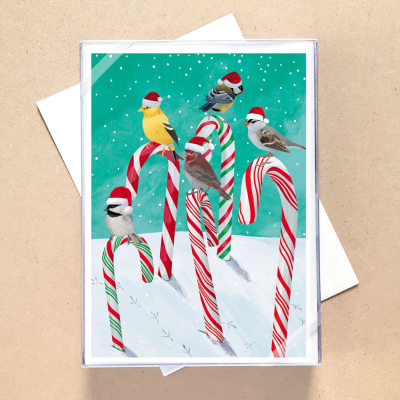 BOX REC Candy Cane Birds