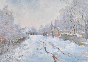 WALLET Claude Monet White Street Xmas