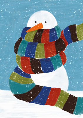 Snowman In Scarf