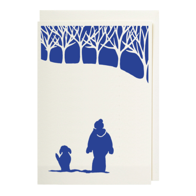 MINI CARD Winter Dog Walk
