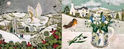 PACK Robin Clutch Snowdrops And Snowy Owl