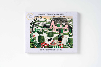 BOX REC Pink Cottage And Topiary