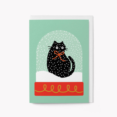 Snow Globe Christmas Cat