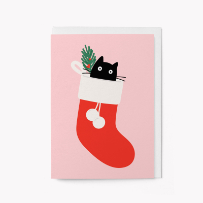 Cat In Stocking