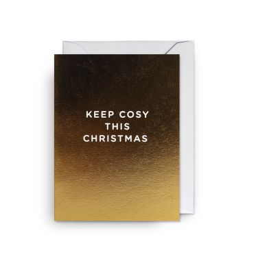 MINI CARD Keep Cosy Golden