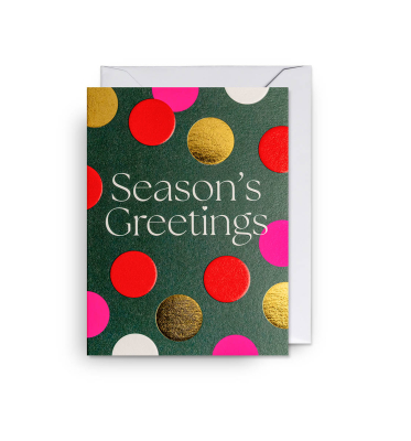 MINI CARD Seasons Greetings Confetti
