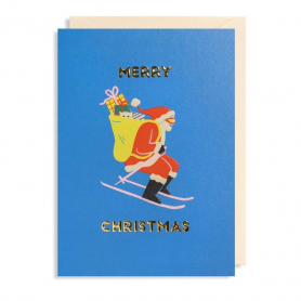 Skiing Santa