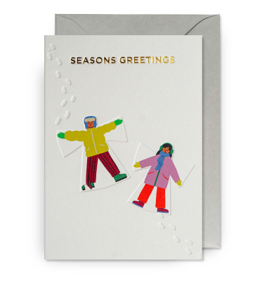 Seasons Greetings Snow Angels