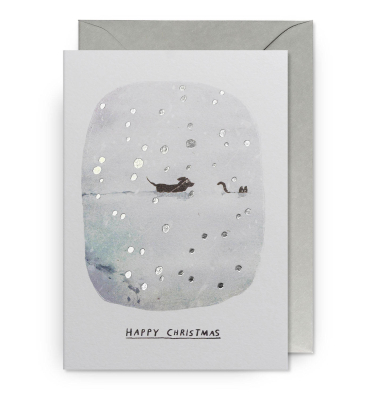 Deep Snow Cat And Dog