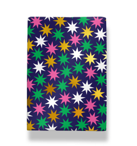 ROLL WRAP Christmas Star Neon Navy And Gold Foiled