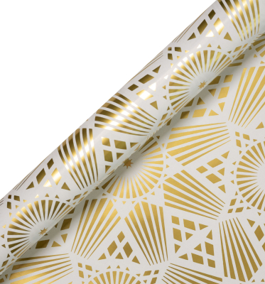 ROLL WRAP Starsky Christmas Decorative Gold Foiled