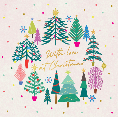 Circle Of Christmas Trees