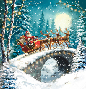 BOX MED SQ Santa Takes Flight On Christmas Eve Deluxe