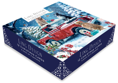 BOX LRG SQ Christmas Animal Collection Deluxe