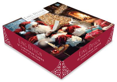 BOX LRG SQ Santa Claus Christmas Adventures Deluxe