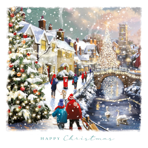 BOX LRG SQ Christmas In Town Celebrations Deluxe