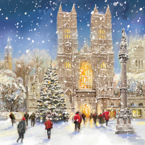 BOX LRG SQ Christmas Church And Worship Scenes Deluxe