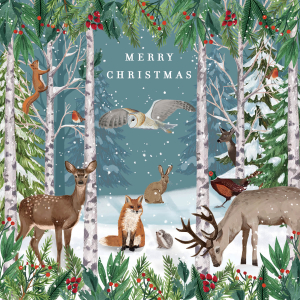 BOX LRG SQ Winter Wonderland Christmas Scenes Deluxe