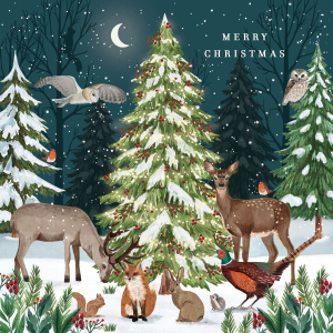 BOX LRG SQ Winter Wonderland Christmas Scenes Deluxe