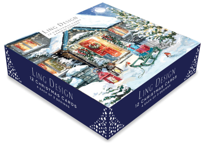 BOX LRG SQ Christmas At Home Scenes Deluxe