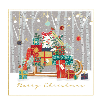 BOX SML SQ Christmas Presents And Festive Wishes Premium
