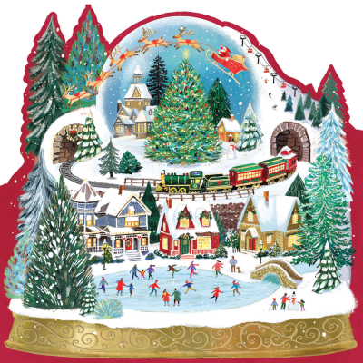 BOX LRG SQ Santas Festive Village Premium Die