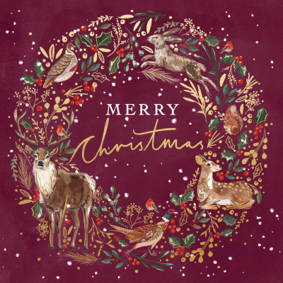 Merry Christmas Red Wreath