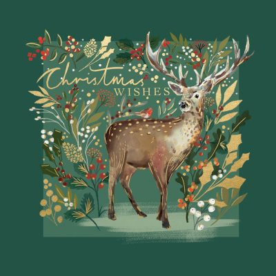 Christmas Wishes Forest Green