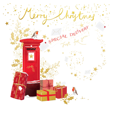 Merry Christmas Robins And Presents