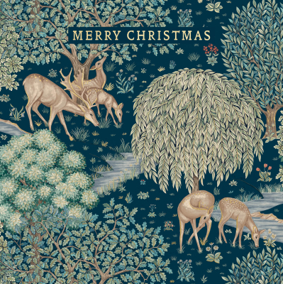 Merry Christmas Deer By The Trees