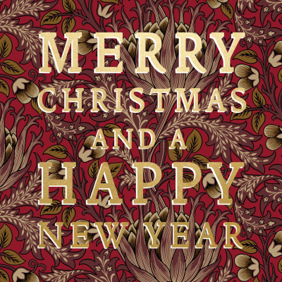 Merry Christmas And Happy New Year Burgundy