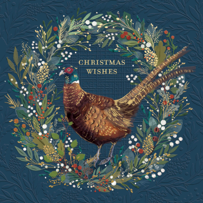 BOX LRG SQ Traditional Christmas Pheasant Superior