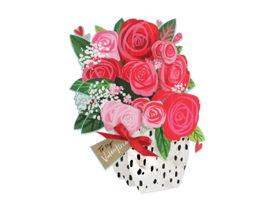 Red Roses Bouquet Jumbo Card|Up With Paper