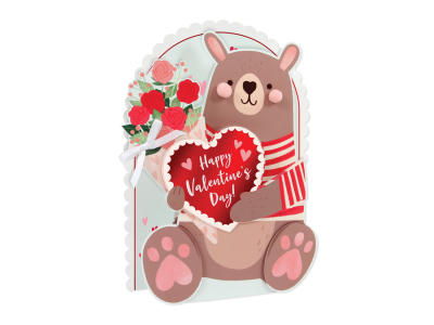 Valentine Bear Jumbo Card|Up With Paper