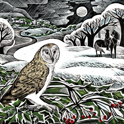 BOX LRG SQ Winter Wood