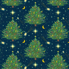 SHEET WRAP Celestial Christmas Trees