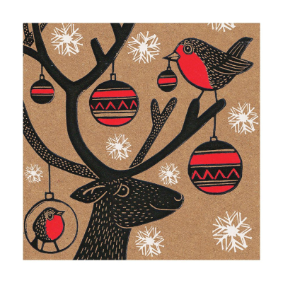 BOX SML SQ Reindeer Decorations