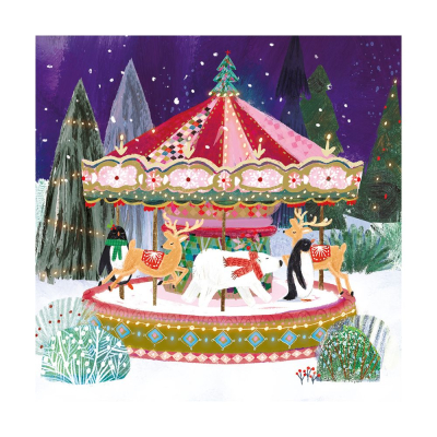 BOX SML SQ Christmas Carousel