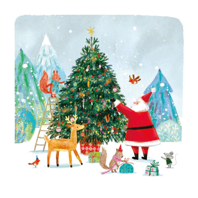 BOX SML SQ Santas Tree