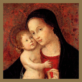 BOX SML SQ Virgin And Child