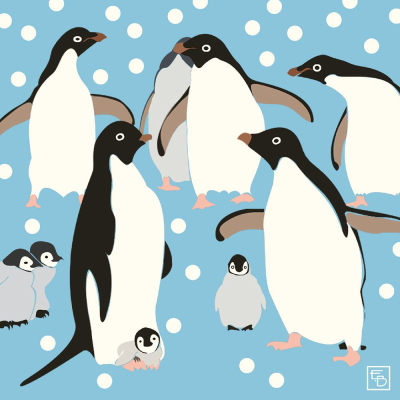 BOX SML SQ Penguins