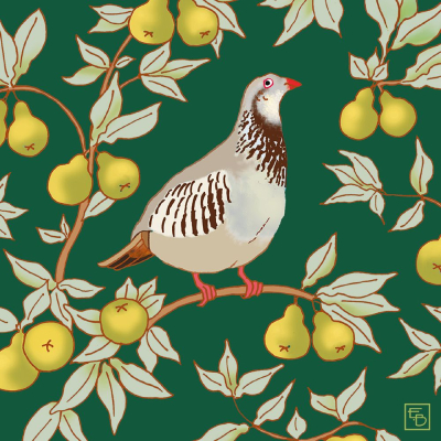 BOX SML SQ Partridge Green