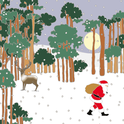 BOX SML SQ Delivering Presents