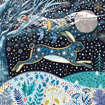 BOX LRG SQ Moondust Snow Hare