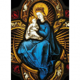 BOX REC Virgin And Child Stained Glass