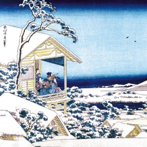 BOX SML SQ Winter Woodblock Prints