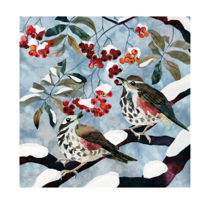 BOX SML SQ Frosty Feathers