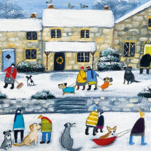 BOX SML SQ Canine Christmas
